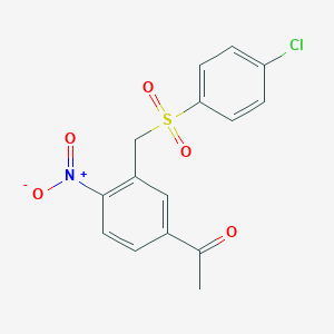 1-(3-{[(4-chlorophenyl)sulfonyl]methyl}-4-nitrophenyl)-1-ethanone图片