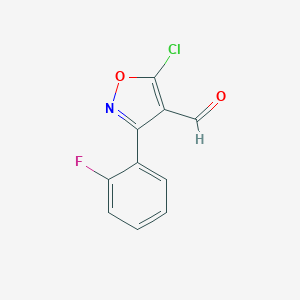 5-chloro-3-(2-fluorophenyl)-1,2-oxazole-4-carbaldehyde图片