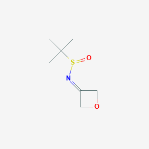 2-Methyl-N-(oxetan-3-ylidene)propane-2-sulfinamide图片