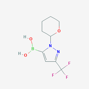 1-(2-四氢吡喃yl)-3-(三氟甲基)-1H-吡唑-5-硼酸图片