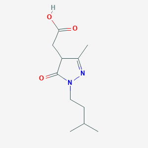 2-[3-methyl-1-(3-methylbutyl)-5-oxo-4,5-dihydro-1H-pyrazol-4-yl]acetic acid图片