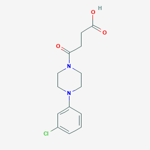 4-[4-(3-chlorophenyl)piperazin-1-yl]-4-oxobutanoic acid图片