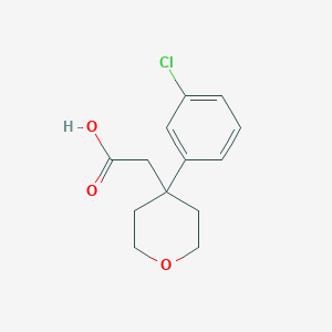 2-[4-(3-Chlorophenyl)-tetrahydro-2H-pyran-4-yl]acetic acid图片