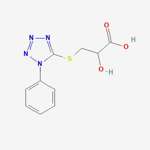2-Hydroxy-3-[(1-phenyl-1H-tetrazol-5-yl)thio]-propanoic acid图片
