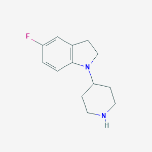 5-fluoro-1-(piperidin-4-yl)-2,3-dihydro-1H-indole图片