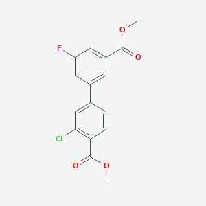 Dimethyl 3-chloro-3'-fluorobiphenyl-4,5'-dicarboxylate图片