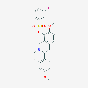 3-Fluorobenzenesulfonic Acid 5,8,13,13a-Tetrahydro-3,10-dimethoxy-6H-dibenzo[a,g]quinolizin-9-yl Ester图片