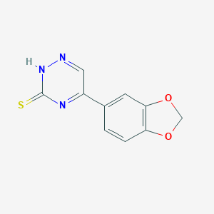 5-(1,3-Benzodioxol-5-yl)-1,2,4-triazine-3-thiol图片