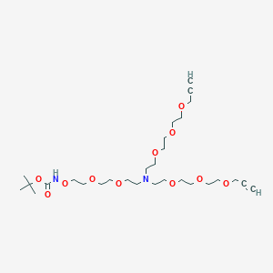tert-butyl((9-(2-(2-(2-(prop-2-yn-1-yloxy)ethoxy)ethoxy)ethyl)-3,6,12,15,18-pentaoxa-9-azahenicos-20-yn-1-yl)oxy)carbamate图片
