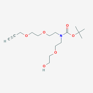 tert-butyl(2-(2-hydroxyethoxy)ethyl)(2-(2-(prop-2-yn-1-yloxy)ethoxy)ethyl)carbamate图片