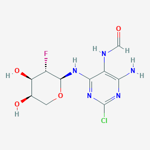 N-[4-Amino-2-chloro-6-[(2-deoxy-2-fluoro-α-D-arabinopyranosyl)amino]-5-pyrimidinyl]-formamide图片