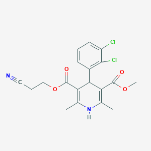 4-(2,3-Dichlorophenyl)-1,4-dihydro-2,6-dimethyl-3,5-Pyridinedicarboxylic Acid 2-cyanoethyl Methyl Ester图片