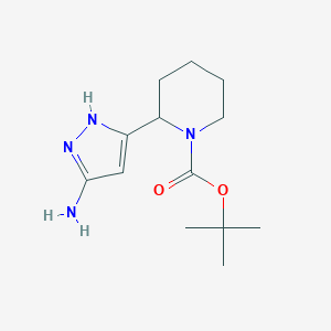 叔-丁基2-(5-氨基-1H-吡唑-3-基)哌啶-1-甲酸基酯图片