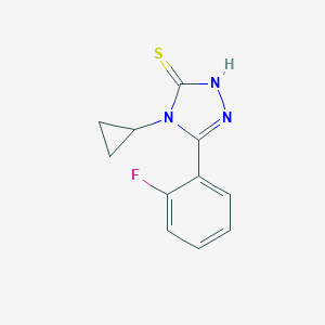4-Cyclopropyl-5-(2-fluorophenyl)-3H-1,2,4-triazole-3-thiol图片