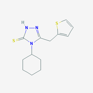 4-Cyclohexyl-5-(thiophen-2-ylmethyl)-4H-1,2,4-triazole-3-thiol图片