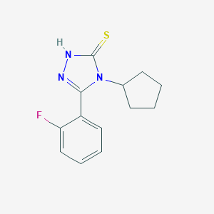 4-Cyclopentyl-5-(2-fluorophenyl)-4H-1,2,4-triazole-3-thiol图片