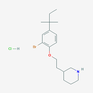 3-{2-[2-Bromo-4-(tert-pentyl)phenoxy]-ethyl}piperidine hydrochloride图片