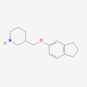 3-[(2,3-Dihydro-1H-inden-5-yloxy)methyl]piperidine图片