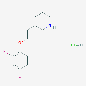 3-[2-(2,4-Difluorophenoxy)ethyl]piperidinehydrochloride图片