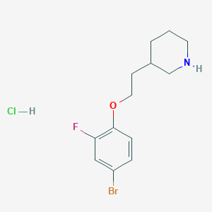 3-[2-(4-Bromo-2-fluorophenoxy)ethyl]piperidinehydrochloride图片