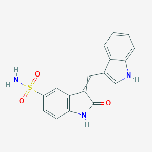 2,3-Dihydro-3-(1H-indol-3-ylmethylene)-2-oxo-1H-indole-5-sulfonamide图片