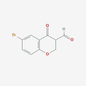 6-Bromo-4-oxo-3,4-dihydro-2H-1-benzopyran-3-carbaldehyde图片