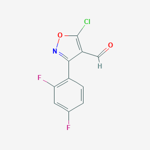 5-chloro-3-(2,4-difluorophenyl)-1,2-oxazole-4-carbaldehyde图片
