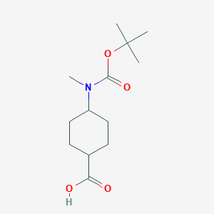 trans-4-[N-Methyl-N-(tert-butoxycarbonyl)-amino]cyclohexanecarboxylic acid图片