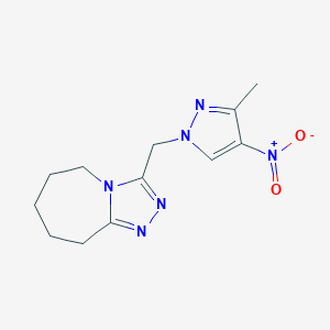 3-[(3-methyl-4-nitro-1H-pyrazol-1-yl)methyl]-6,7,8,9-tetrahydro-5H-[1,2,4]triazolo[4,3-a]azepine图片