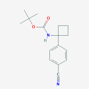 tert-Butyl 1-(4-cyanophenyl)cyclobutylcarbamate图片