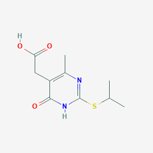 (4-Hydroxy-2-isopropylsulfanyl-6-methyl-pyrimidin-5-yl)-acetic acid图片
