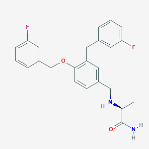 (S)-2-[[3-(3-Fluorobenzyl)-4-[(3-fluorobenzyl)oxy]benzyl]amino]propanamide图片