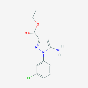 Ethyl 5-amino-1-(3-chlorophenyl)-1H-pyrazole-3-carboxylate图片