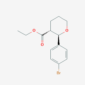 (2R,3R)-Ethyl 2-(4-bromophenyl)tetrahydro-2H-pyran-3-carboxylate图片