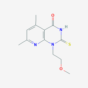 2-mercapto-1-(2-methoxyethyl)-5,7-dimethylpyrido[2,3-d]pyrimidin-4(1H)-one图片