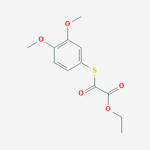 Ethyl 2-(3,4-dimethoxyphenyl)sulfanyl-2-oxo-acetate图片