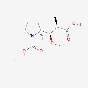 (2R,3R)-3-((S)-1-(叔-丁氧羰基)吡咯烷-2-基)-3-甲氧基-2-甲基丙酸图片
