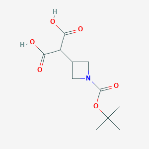 2-{1-[(tert-butoxy)carbonyl]azetidin-3-yl}propanedioicacid图片