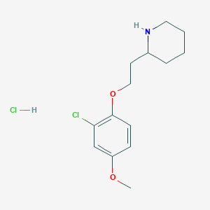 2-[2-(2-Chloro-4-methoxyphenoxy)ethyl]piperidinehydrochloride图片