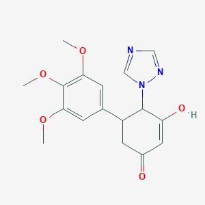 3-hydroxy-4-(1H-1,2,4-triazol-1-yl)-5-(3,4,5-trimethoxyphenyl)-2-cyclohexen-1-one图片