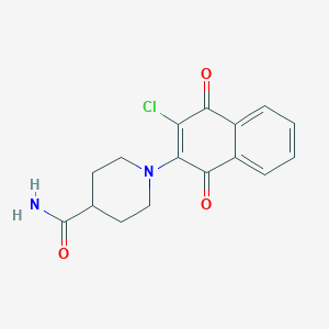 1-(3-Chloro-1,4-dioxo-1,4-dihydro-2-naphthalenyl)-4-piperidinecarboxamide图片