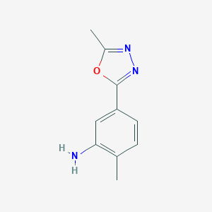 2-Methyl-5-(5-methyl-1,3,4-oxadiazol-2-yl)aniline图片