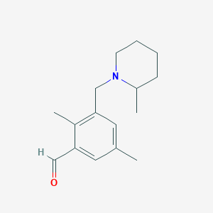 2,5-Dimethyl-3-[(2-methyl-1-piperidinyl)methyl]benzaldehyde图片
