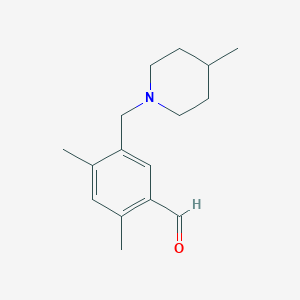 2,4-Dimethyl-5-[(4-methyl-1-piperidinyl)methyl]benzaldehyde图片