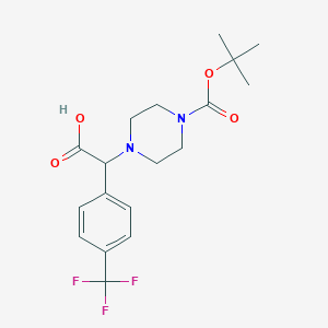2-{4-[(TERT-BUTYL)OXYCARBONYL]PIPERAZINYL}-2-[4-(TRIFLUOROMETHYL)PHENYL]ACETIC ACID图片