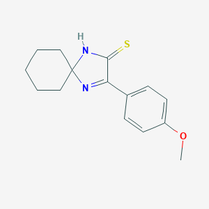 3-(4-Methoxyphenyl)-1,4-diazaspiro[4,5]dec-3-ene-2-thione图片