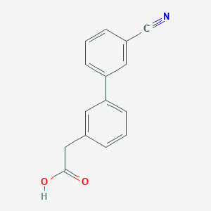 2-(3'-Cyano-[1,1'-biphenyl]-3-yl)acetic acid图片