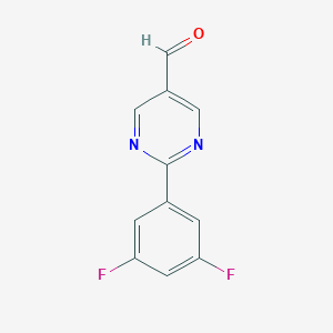 2-(3,5-Difluorophenyl)pyrimidine-5-carbaldehyde图片
