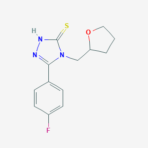 5-(4-Fluorophenyl)-4-(oxolan-2-ylmethyl)-4H-1,2,4-triazole-3-thiol图片