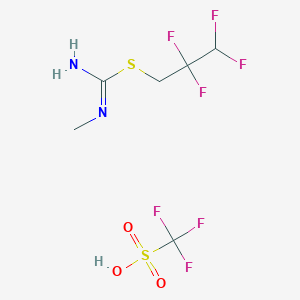 N'-methyl[(2,2,3,3-tetrafluoropropyl)sulfanyl]methanimidamide trifluoromethanesulfonic acid图片